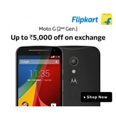 Deals, Discounts & Offers on Mobiles - Moto G(2nd gen.) - Exchange upto Rs. 5000 OFF
