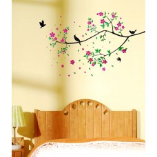 Deals, Discounts & Offers on Home Decor & Festive Needs - WoW INTERIOR Floral Tree Wall Sticker