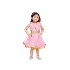 Deals, Discounts & Offers on Baby & Kids - Aarika Pink Party Wear Dress